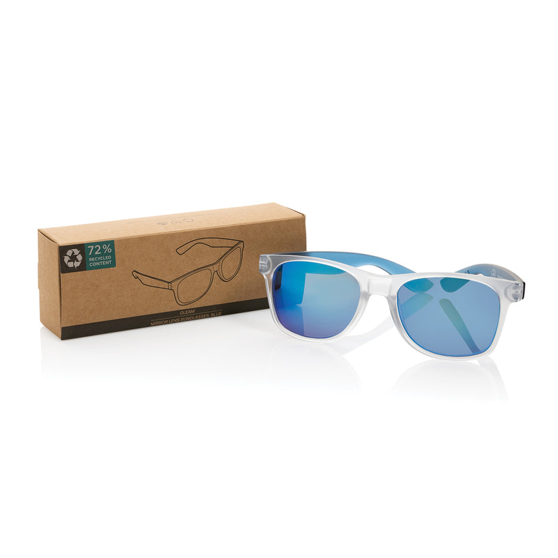 Load image into Gallery viewer, Gleam RCS recycled PC mirror lens sunglasses - Custom Wood Designs
