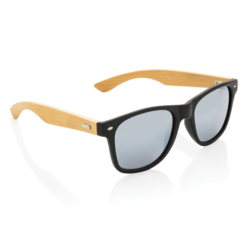 Load image into Gallery viewer, Bamboo and RCS recycled plastic sunglasses - Custom Wood Designs

