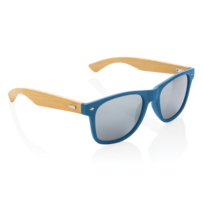 Load image into Gallery viewer, Bamboo and RCS recycled plastic sunglasses - Custom Wood Designs
