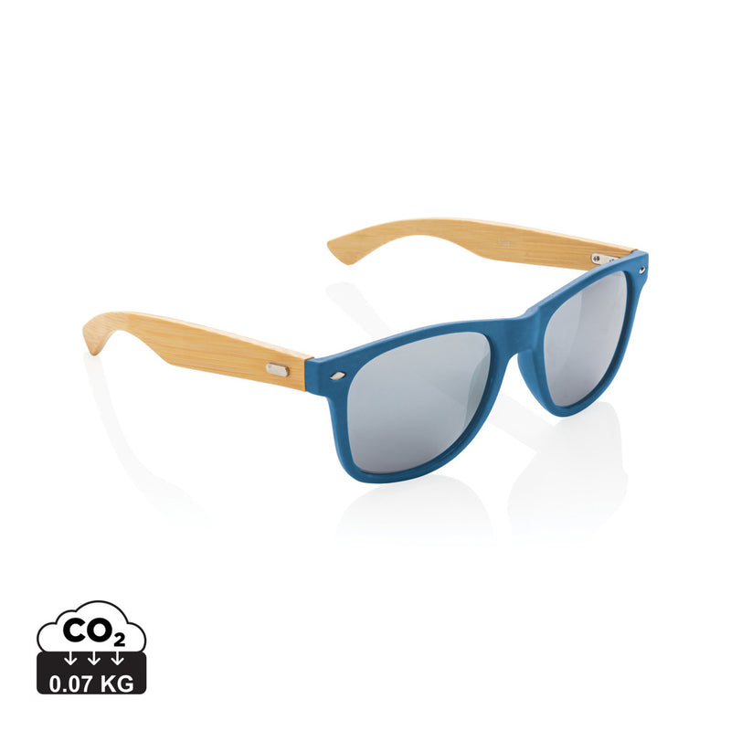 Load image into Gallery viewer, Bamboo and RCS recycled plastic sunglasses - Custom Wood Designs
