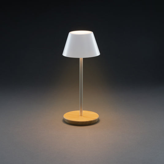 Pure Glow RCS usb-rechargeable recycled plastic table lamp - Custom Wood Designs
