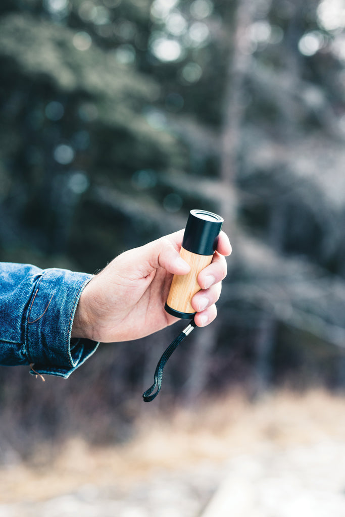 Load image into Gallery viewer, Bamboo and RCS certfied recycled plastic torch - Custom Wood Designs
