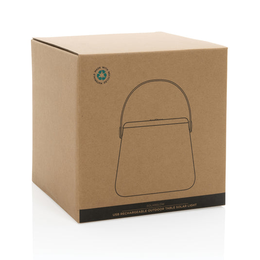 SolarGlow RCS recycled ABS USB-rechargeable outdoor light - Custom Wood Designs