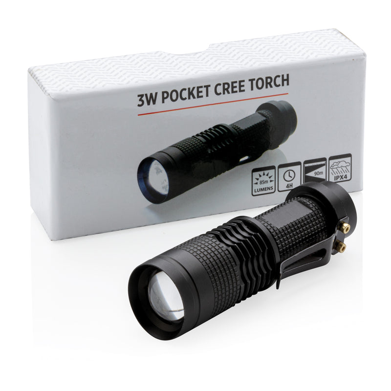Load image into Gallery viewer, 3W pocket CREE torch - Custom Wood Designs
