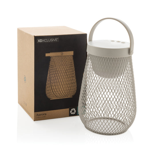 Aurora RCS recycled plastic USB re-chargeable table lamp - Custom Wood Designs