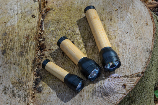 Lucid 1W RCS certified recycled plastic & bamboo torch - Custom Wood Designs