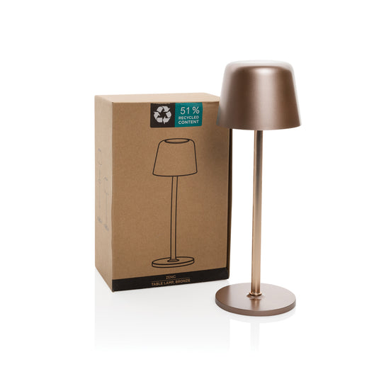 Zenic RCS recycled plastic USB re-chargable table lamp - Custom Wood Designs