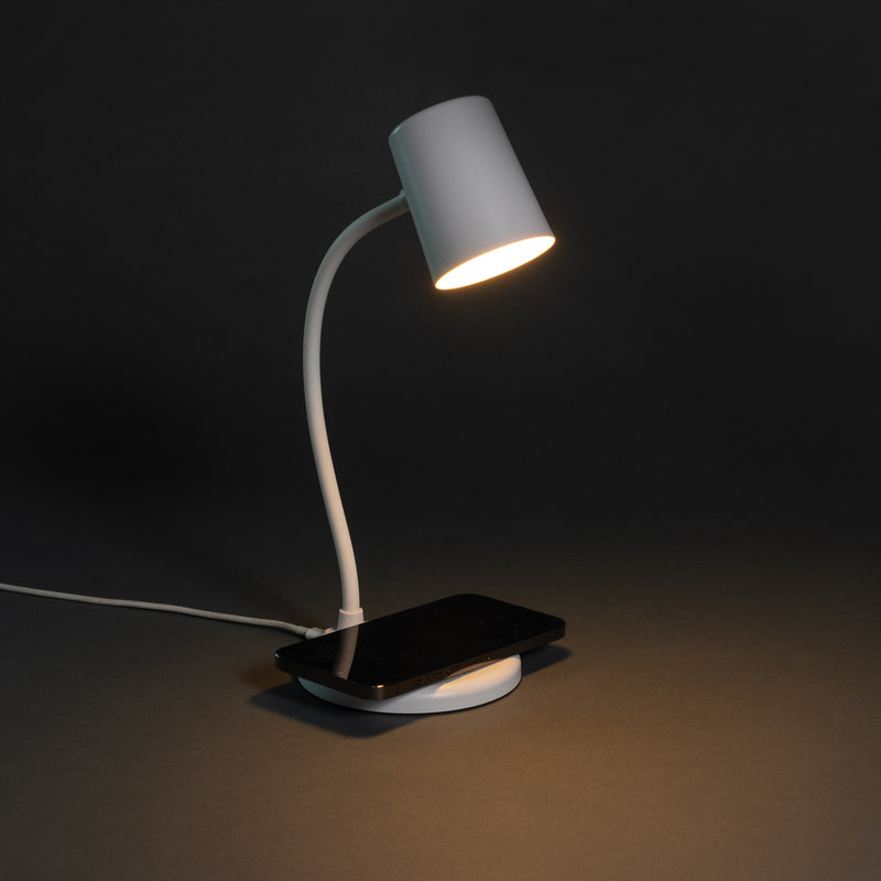 Load image into Gallery viewer, Zenara RCS recycled plastic and cork 15W wireless desk lamp - Custom Wood Designs

