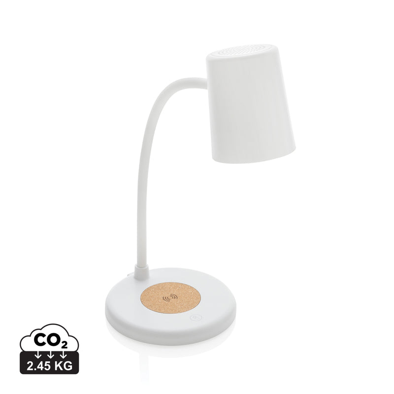 Load image into Gallery viewer, Zenara RCS recycled plastic and cork 15W wireless desk lamp - Custom Wood Designs
