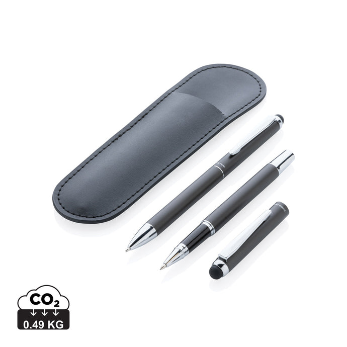 Swiss Peak deluxe pen set in PU pouch - Custom Wood Designs
