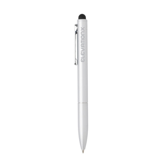 Kymi RCS certified recycled aluminium pen with stylus - Custom Wood Designs