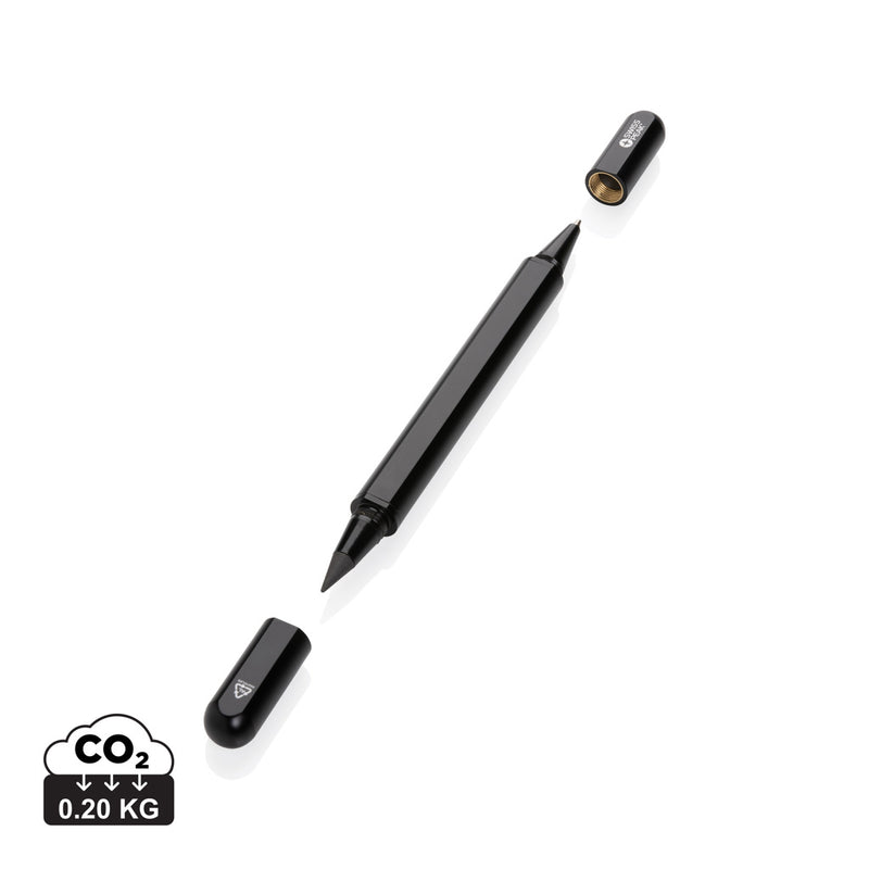 Load image into Gallery viewer, Swiss Peak Storm RCS recycled aluminum dual tip pen - Custom Wood Designs
