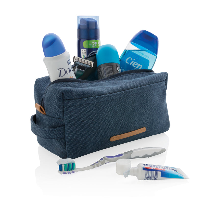 Load image into Gallery viewer, Canvas toiletry bag PVC free - Custom Wood Designs
