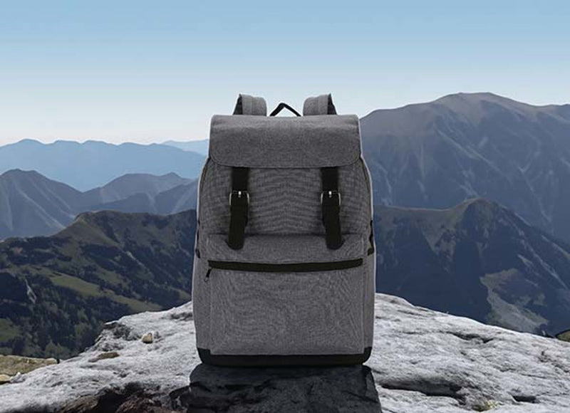 Load image into Gallery viewer, Laptop backpack with magnetic buckle straps - Custom Wood Designs
