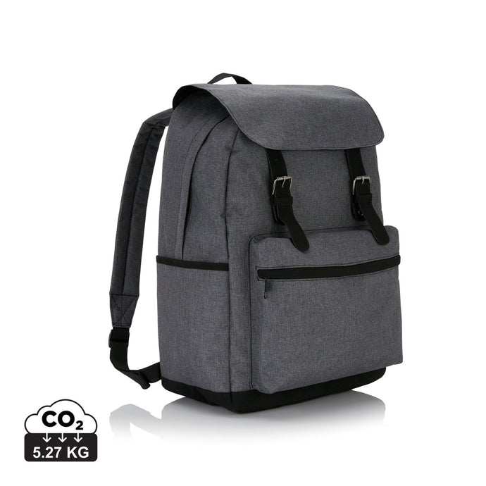 Laptop backpack with magnetic buckle straps - Custom Wood Designs