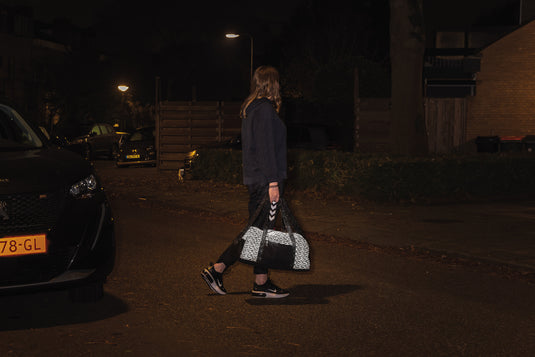 Reflective weekend bag - Custom Wood Designs