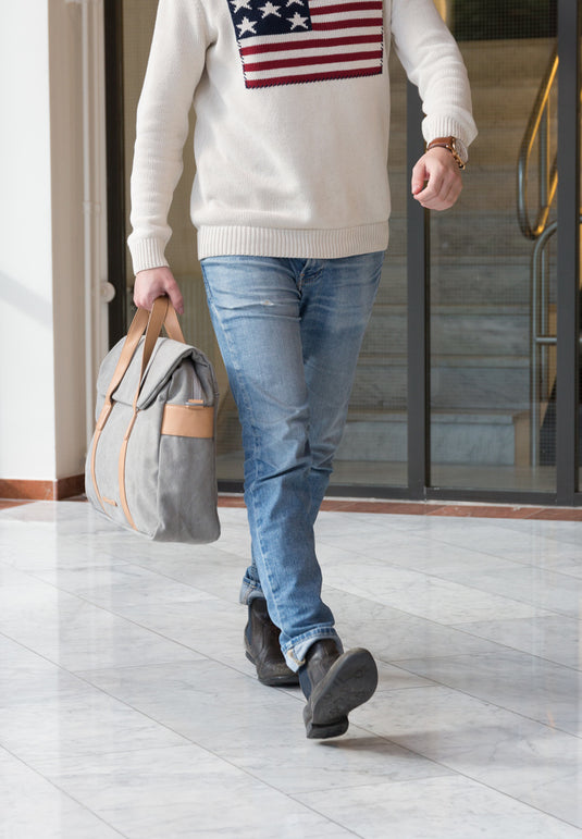 Canvas laptop bag PVC free - Custom Wood Designs