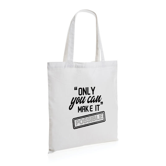 Impact AWARE™ Recycled cotton tote 145g - Custom Wood Designs