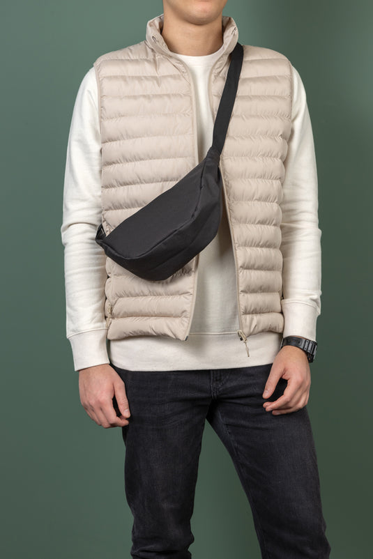 Crescent AWARE™ RPET half moon sling bag - Custom Wood Designs