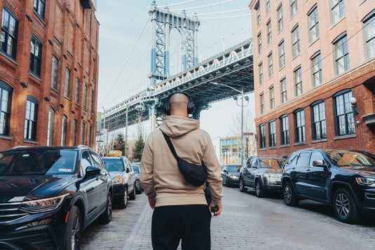 Crescent AWARE™ RPET half moon sling bag - Custom Wood Designs