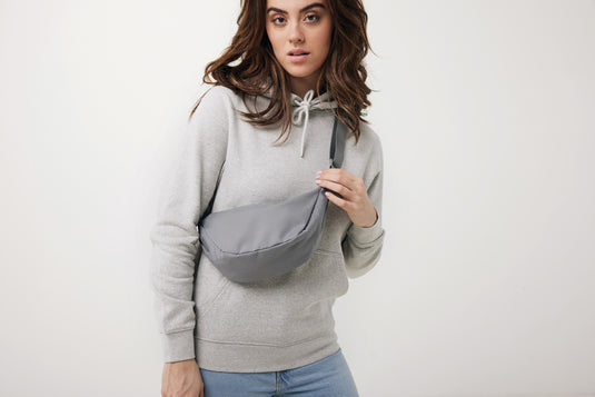 Crescent AWARE™ RPET half moon sling bag - Custom Wood Designs