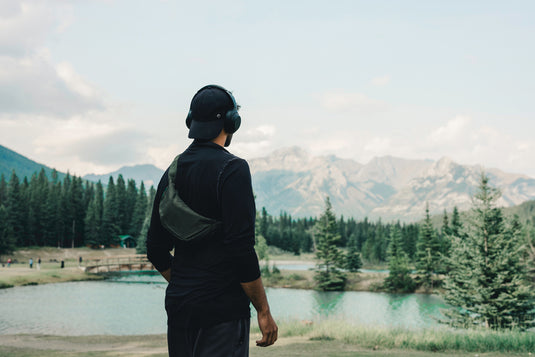 Crescent AWARE™ RPET half moon sling bag - Custom Wood Designs