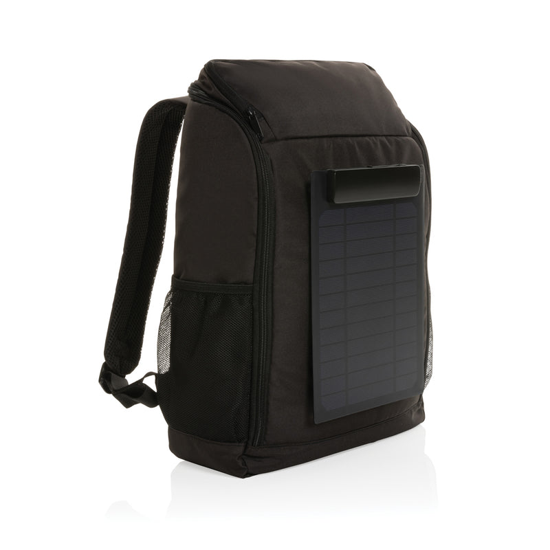 Load image into Gallery viewer, RPET deluxe backpack with 5W solar panel - Custom Wood Designs
