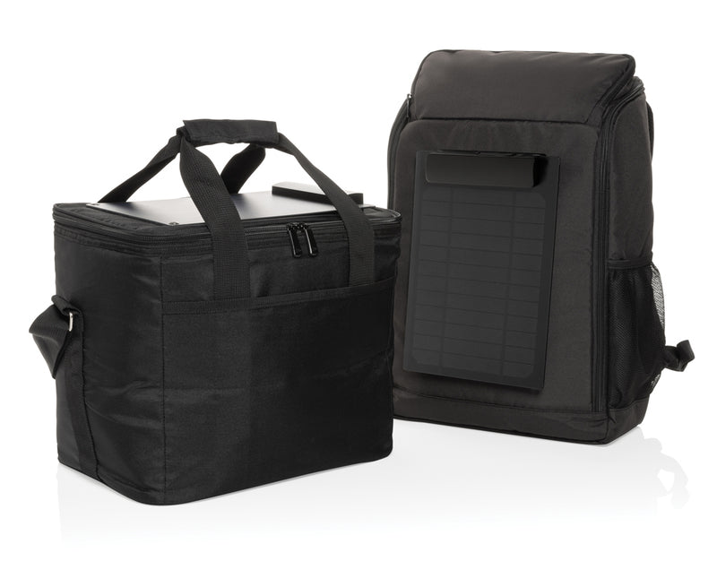 Load image into Gallery viewer, RPET deluxe backpack with 5W solar panel - Custom Wood Designs
