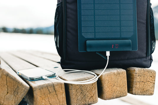 RPET deluxe backpack with 5W solar panel - Custom Wood Designs