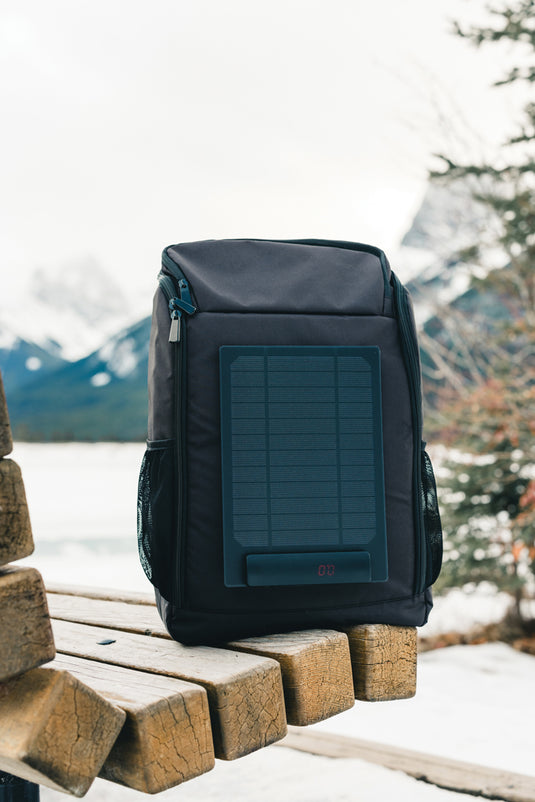 RPET deluxe backpack with 5W solar panel - Custom Wood Designs