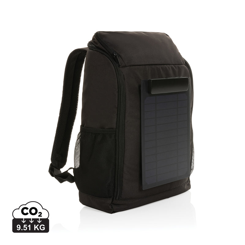 Load image into Gallery viewer, RPET deluxe backpack with 5W solar panel - Custom Wood Designs
