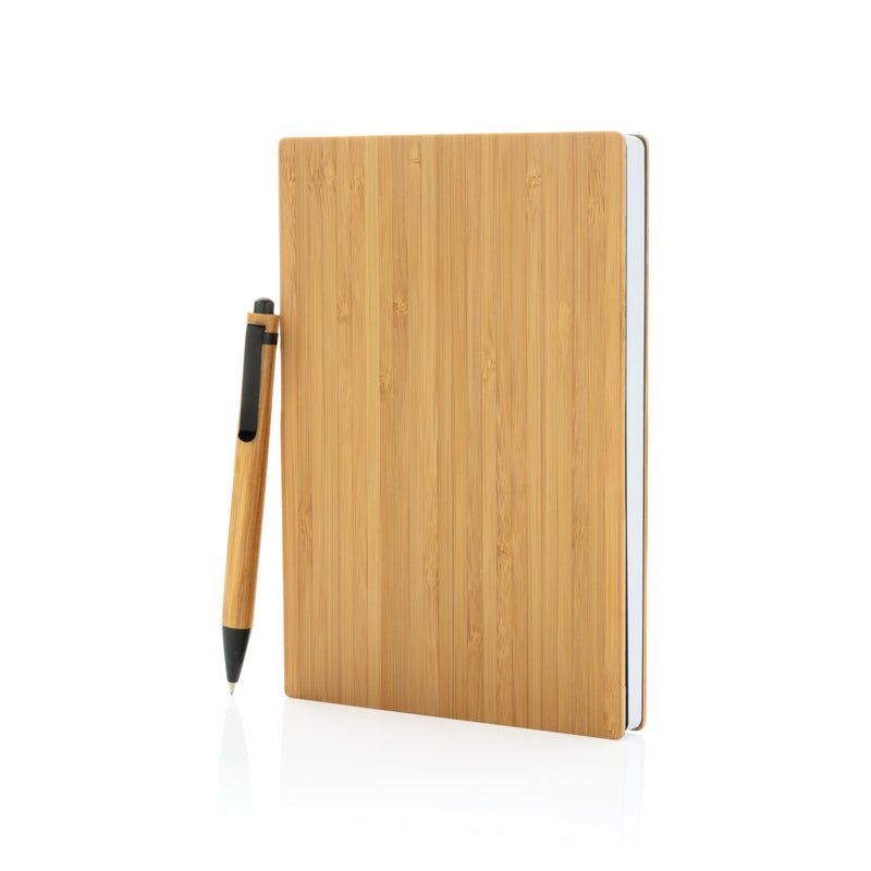 Load image into Gallery viewer, A5 Bamboo notebook &amp; pen set - Custom Wood Designs
