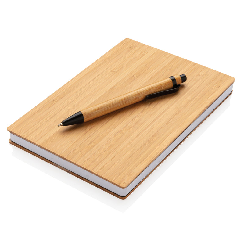 Load image into Gallery viewer, A5 Bamboo notebook &amp; pen set - Custom Wood Designs
