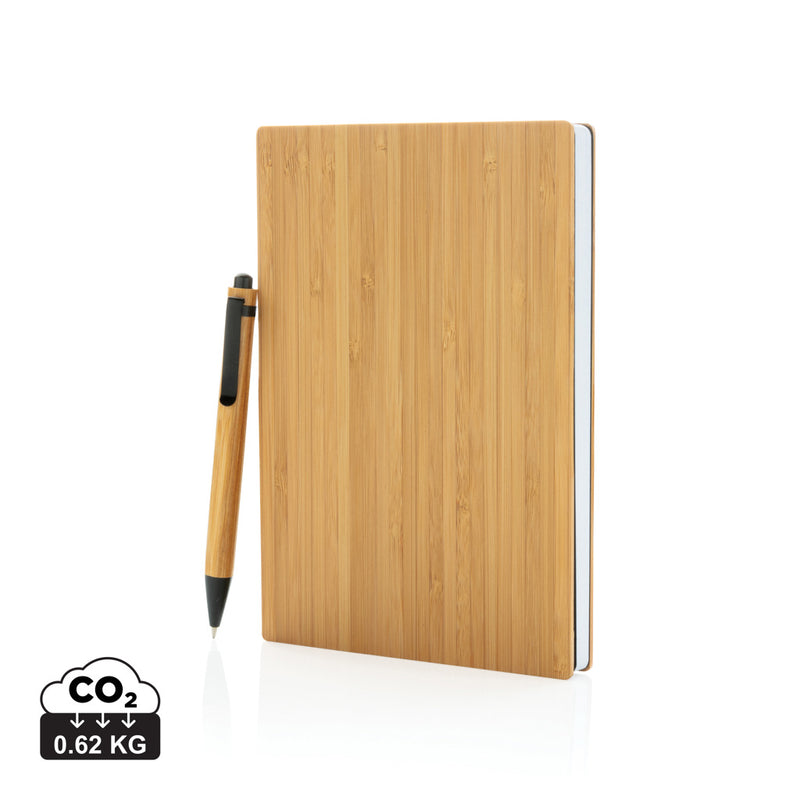 Load image into Gallery viewer, A5 Bamboo notebook &amp; pen set - Custom Wood Designs
