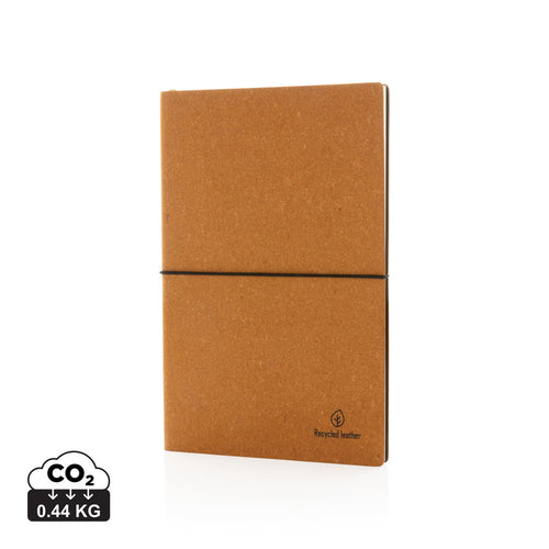 A5 GRS recycled leather notebook - Custom Wood Designs