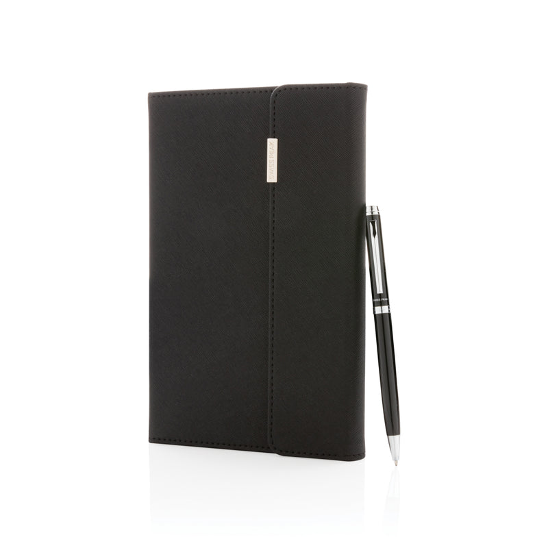 Load image into Gallery viewer, Swiss Peak deluxe A5 notebook and pen set - Custom Wood Designs
