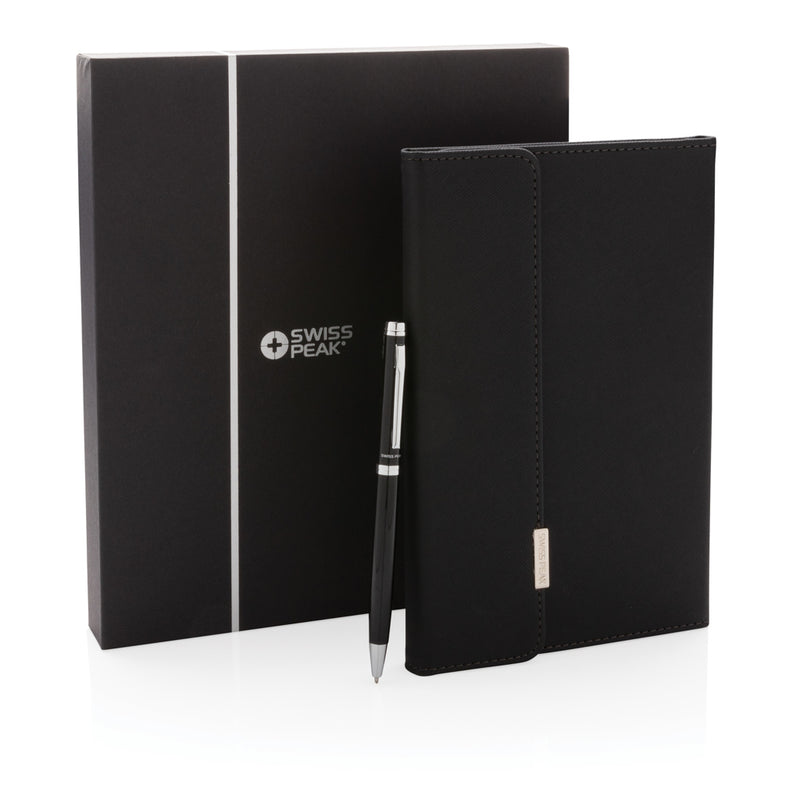 Load image into Gallery viewer, Swiss Peak deluxe A5 notebook and pen set - Custom Wood Designs
