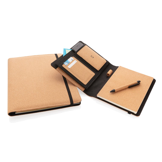 Deluxe cork portfolio A4 with pen - Custom Wood Designs