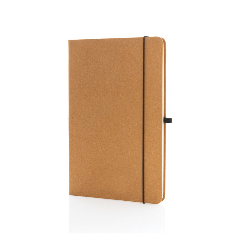 Load image into Gallery viewer, GRS Recycled leather hardcover notebook A5 - Custom Wood Designs
