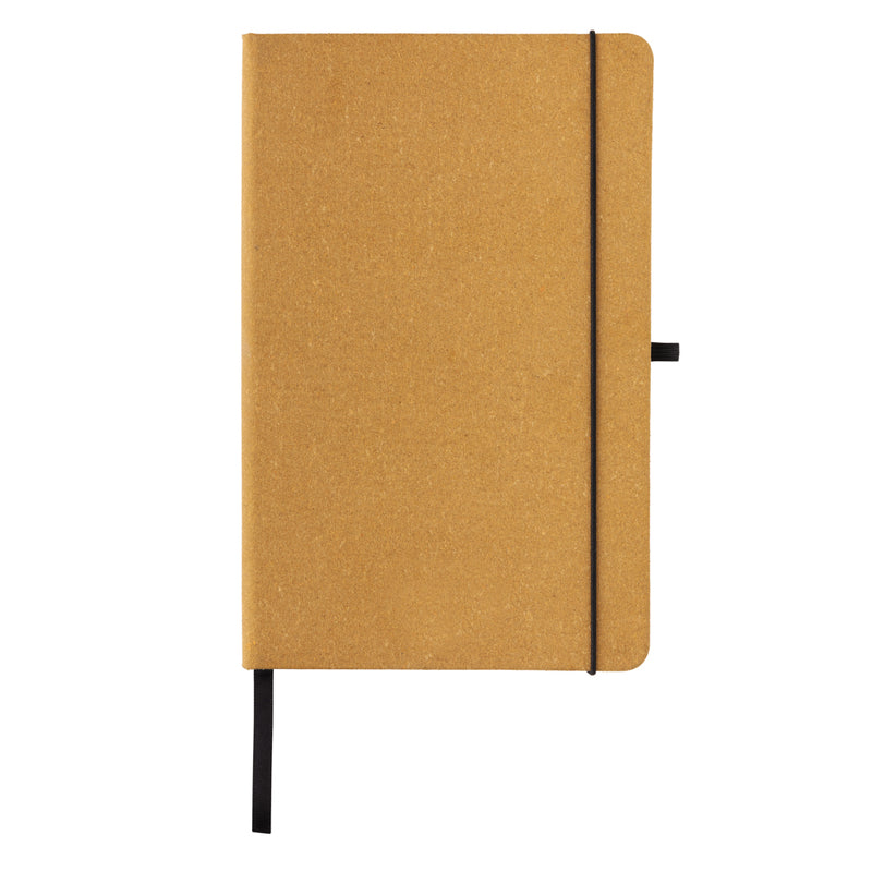 Load image into Gallery viewer, GRS Recycled leather hardcover notebook A5 - Custom Wood Designs
