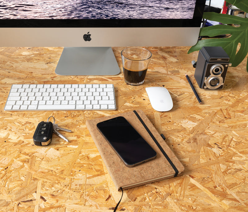 Load image into Gallery viewer, Cork hardcover notebook A5 - Custom Wood Designs
