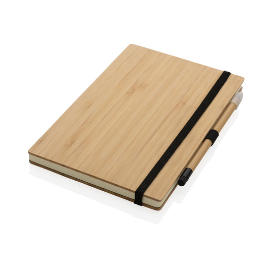 Bamboo notebook and infinity pencil set - Custom Wood Designs
