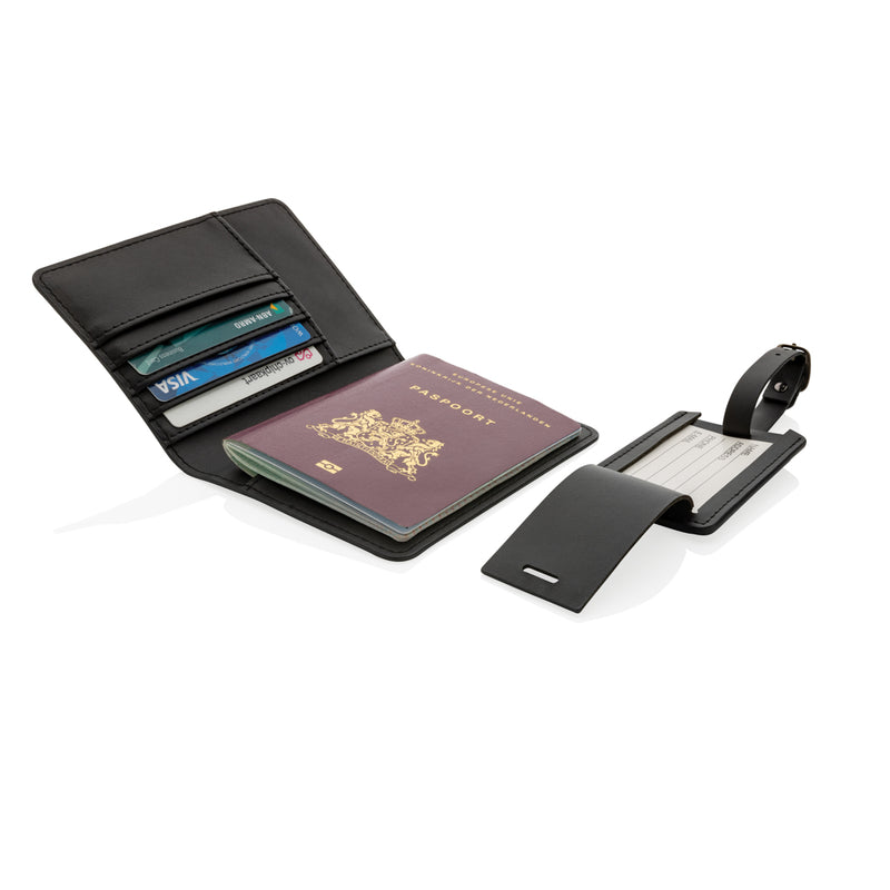 Load image into Gallery viewer, Swiss Peak GRS recycled PU travel gift set - Custom Wood Designs
