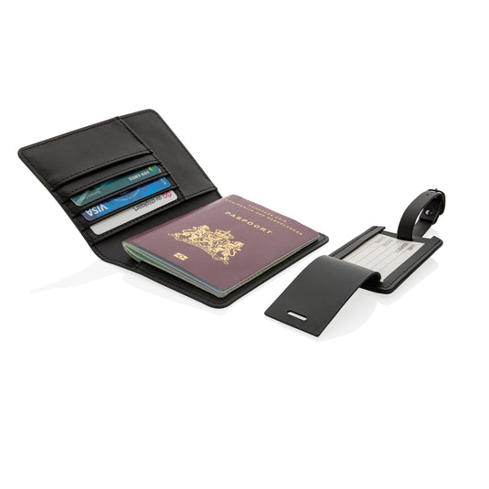Swiss Peak GRS recycled PU travel gift set - Custom Wood Designs