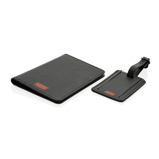 Swiss Peak GRS recycled PU travel gift set - Custom Wood Designs