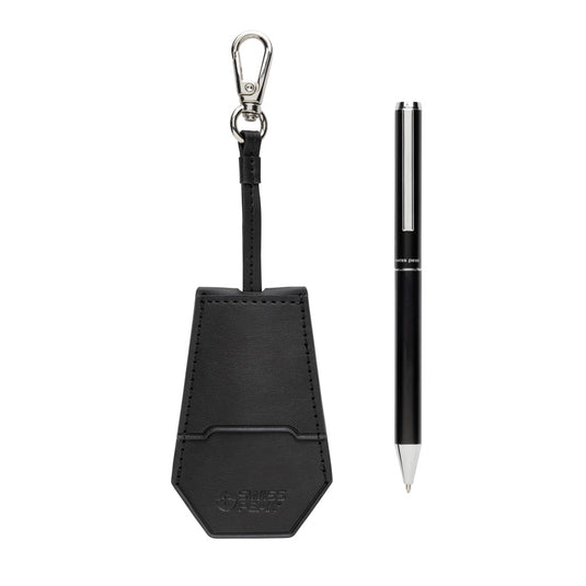 SP Tula RCS certified recycled PU key holder and pen set - Custom Wood Designs