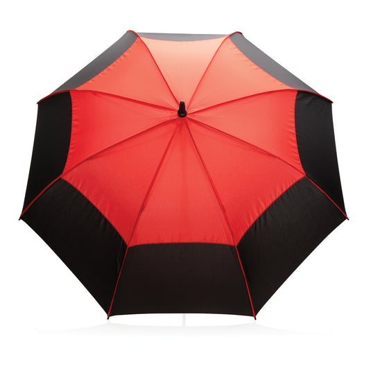 27" Impact AWARE™ RPET 190T auto open stormproof umbrella - Custom Wood Designs