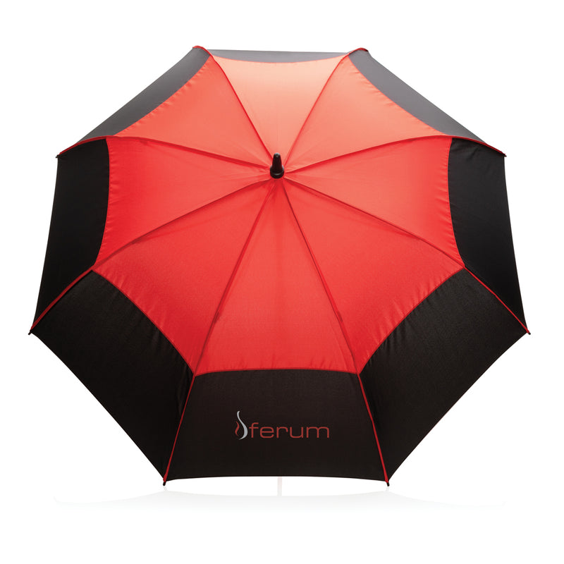 Load image into Gallery viewer, 27&quot; Impact AWARE™ RPET 190T auto open stormproof umbrella - Custom Wood Designs
