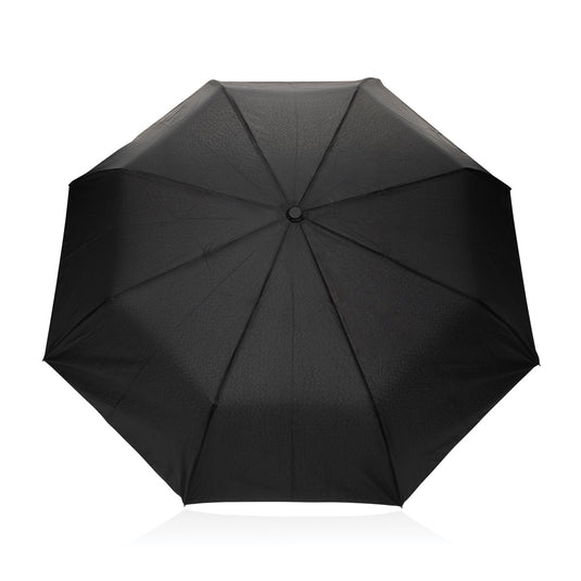 Kaycey 21" AWARE™ RPET Acacia wood mini auto open umbrella - Custom Wood Designs