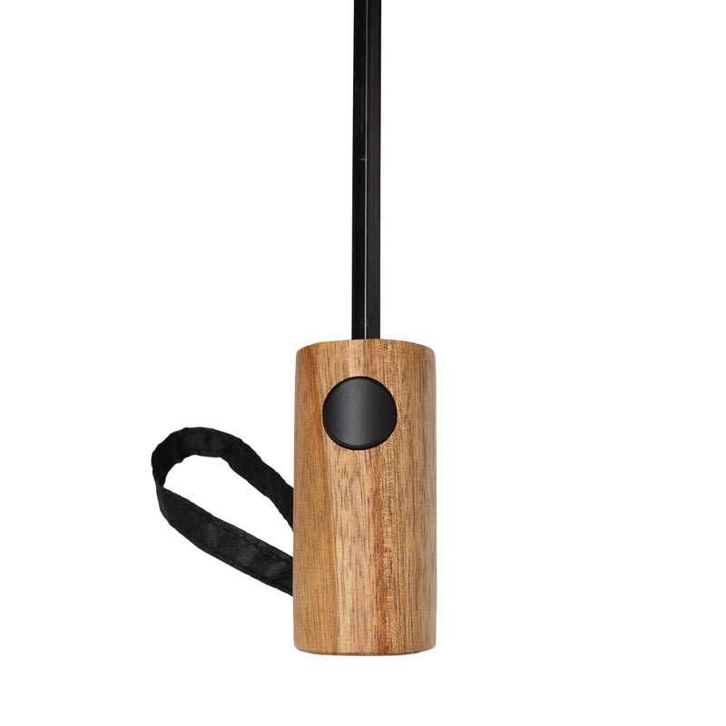 Load image into Gallery viewer, Kaycey 21&quot; AWARE™ RPET Acacia wood mini auto open umbrella - Custom Wood Designs
